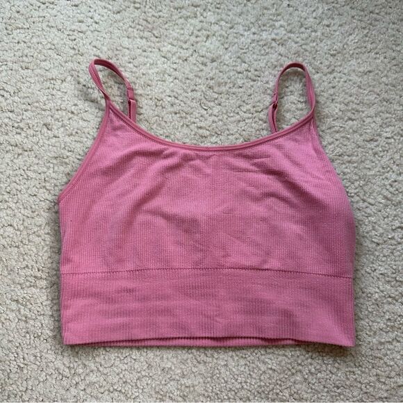 Old Navy pink activewear cropped Cami tank top - Picture 1 of 6